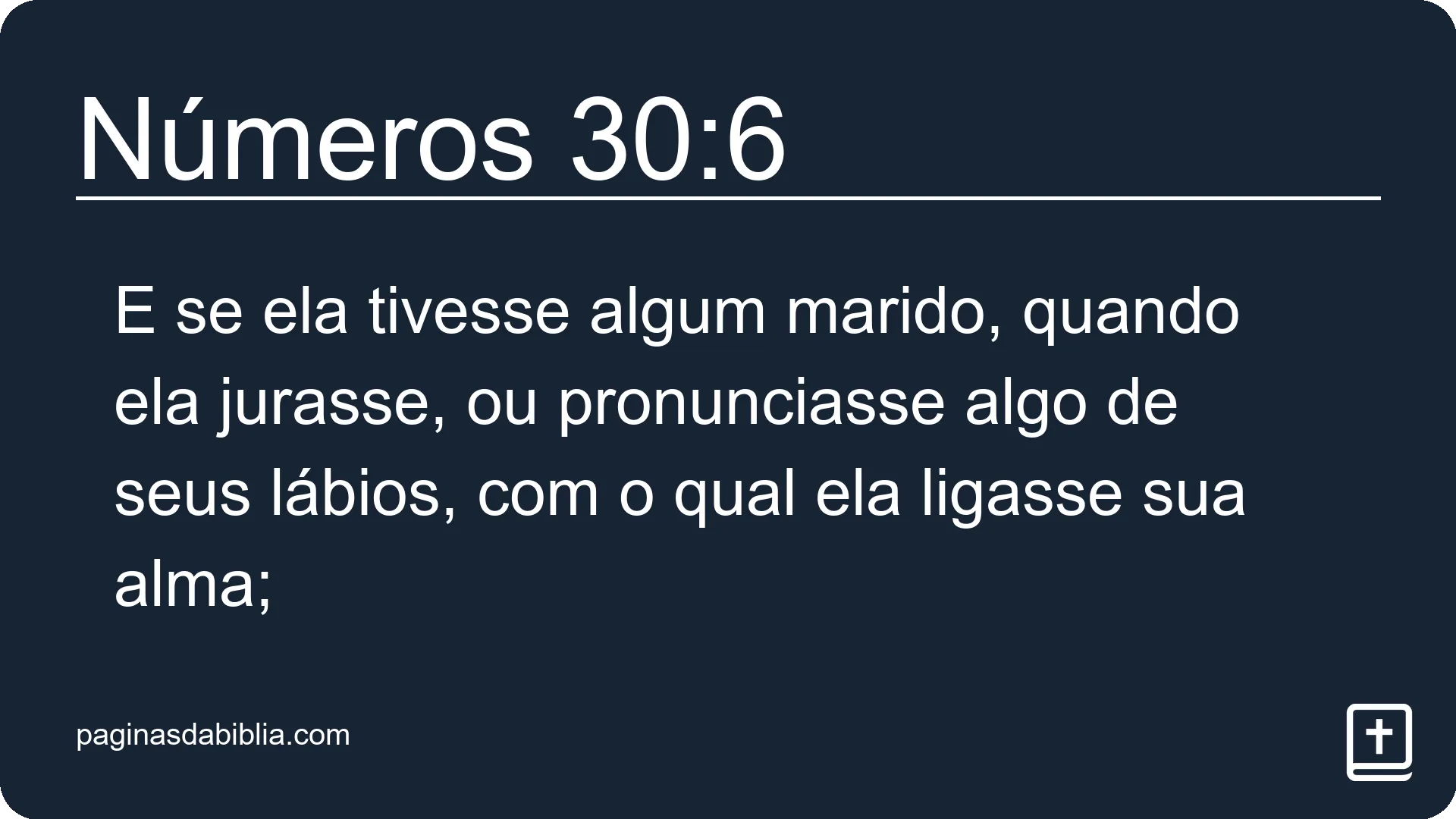 Números 30:6