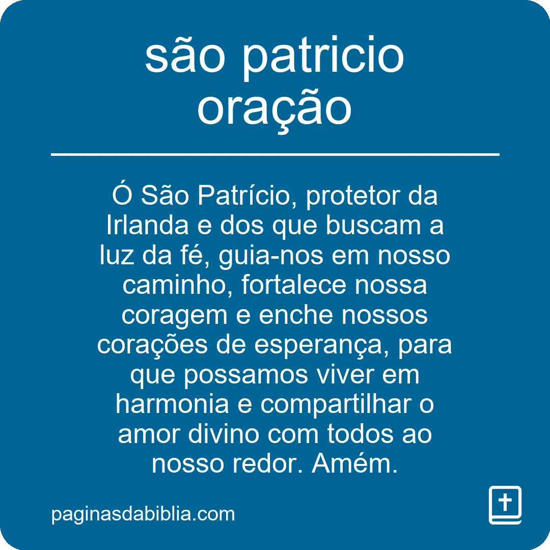 são patricio oração