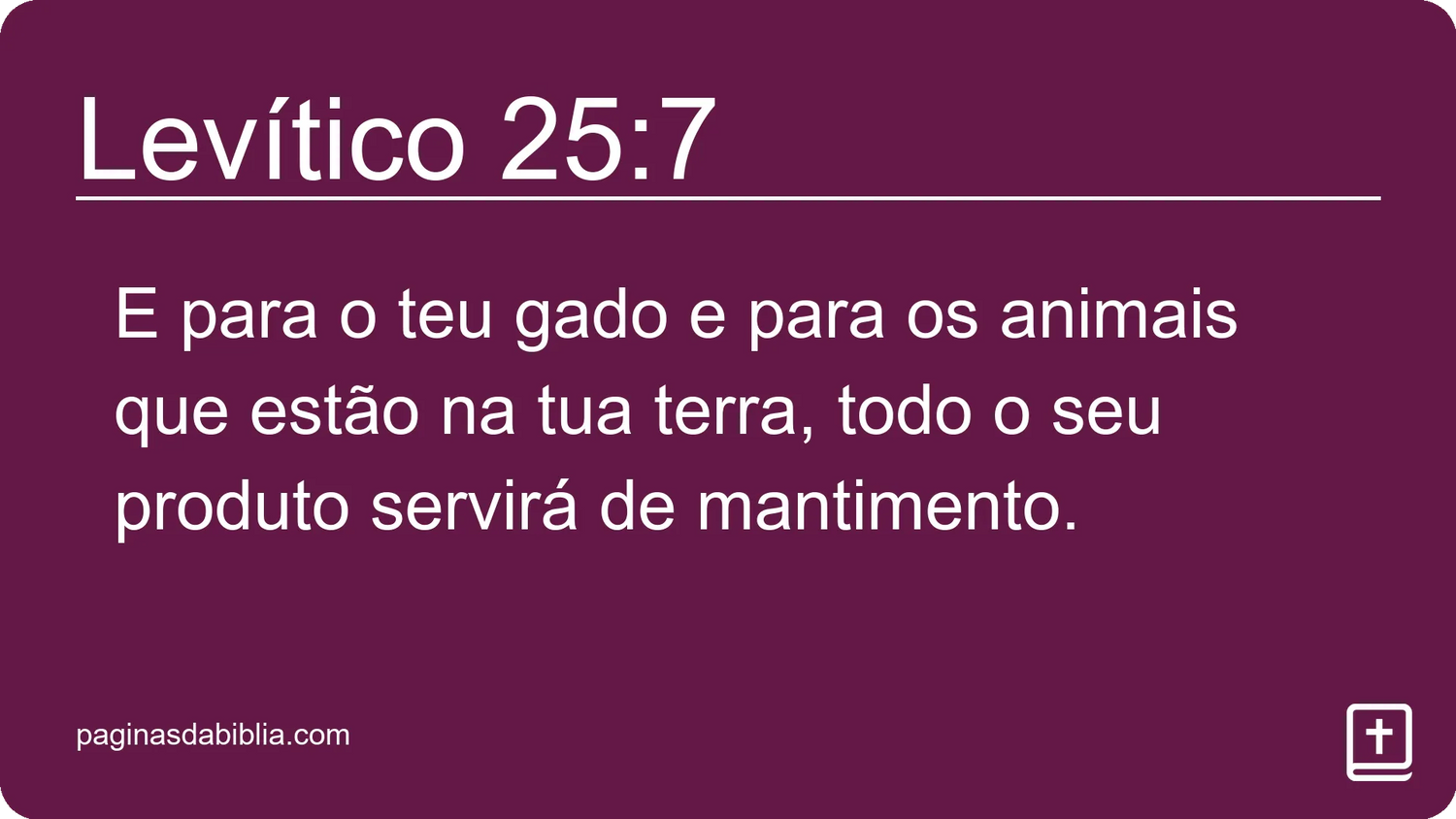 Levítico 25:7