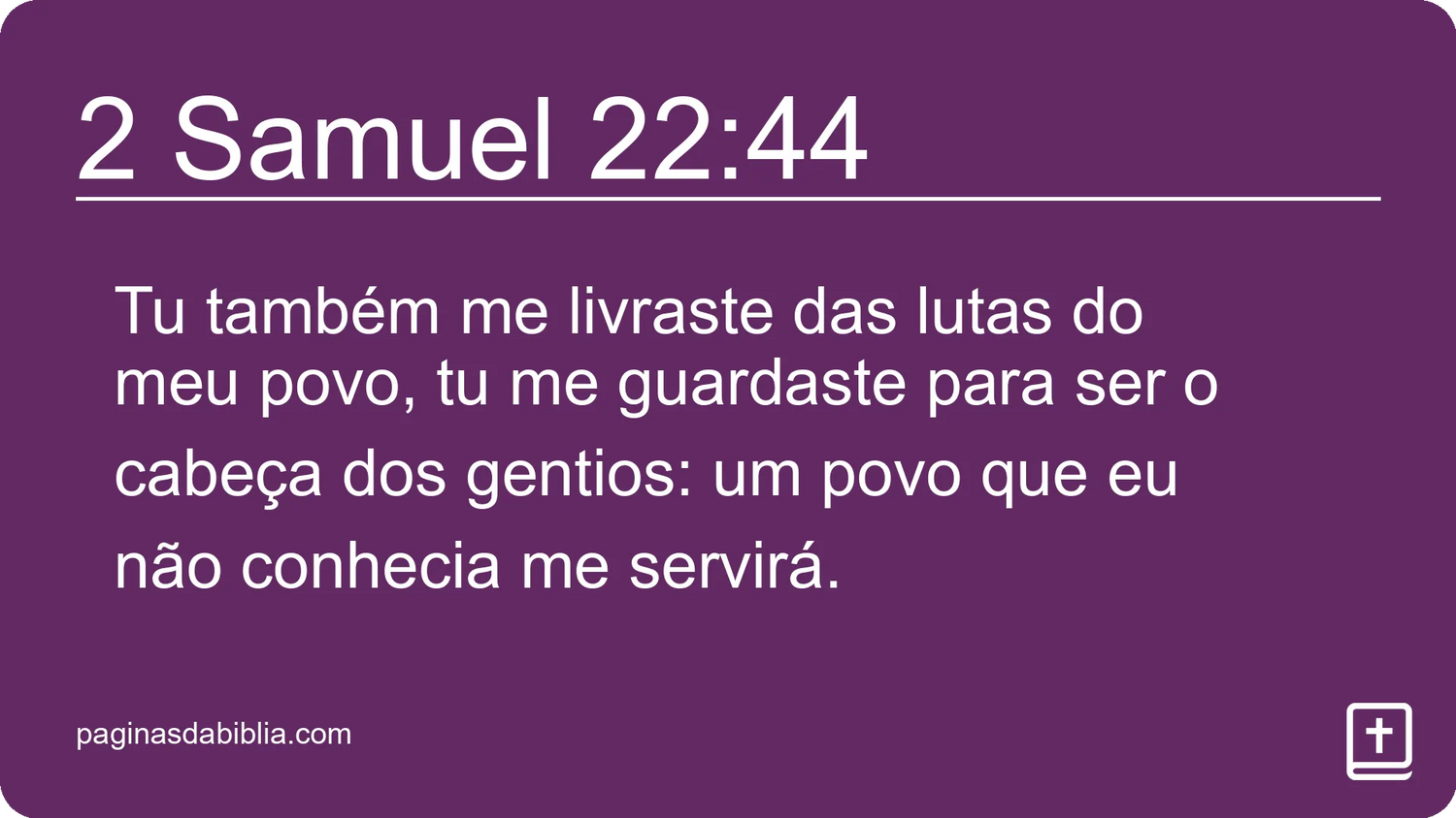 2 Samuel 22:44