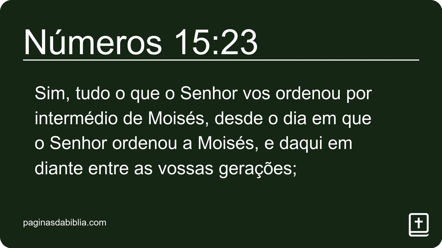 Números 15:23