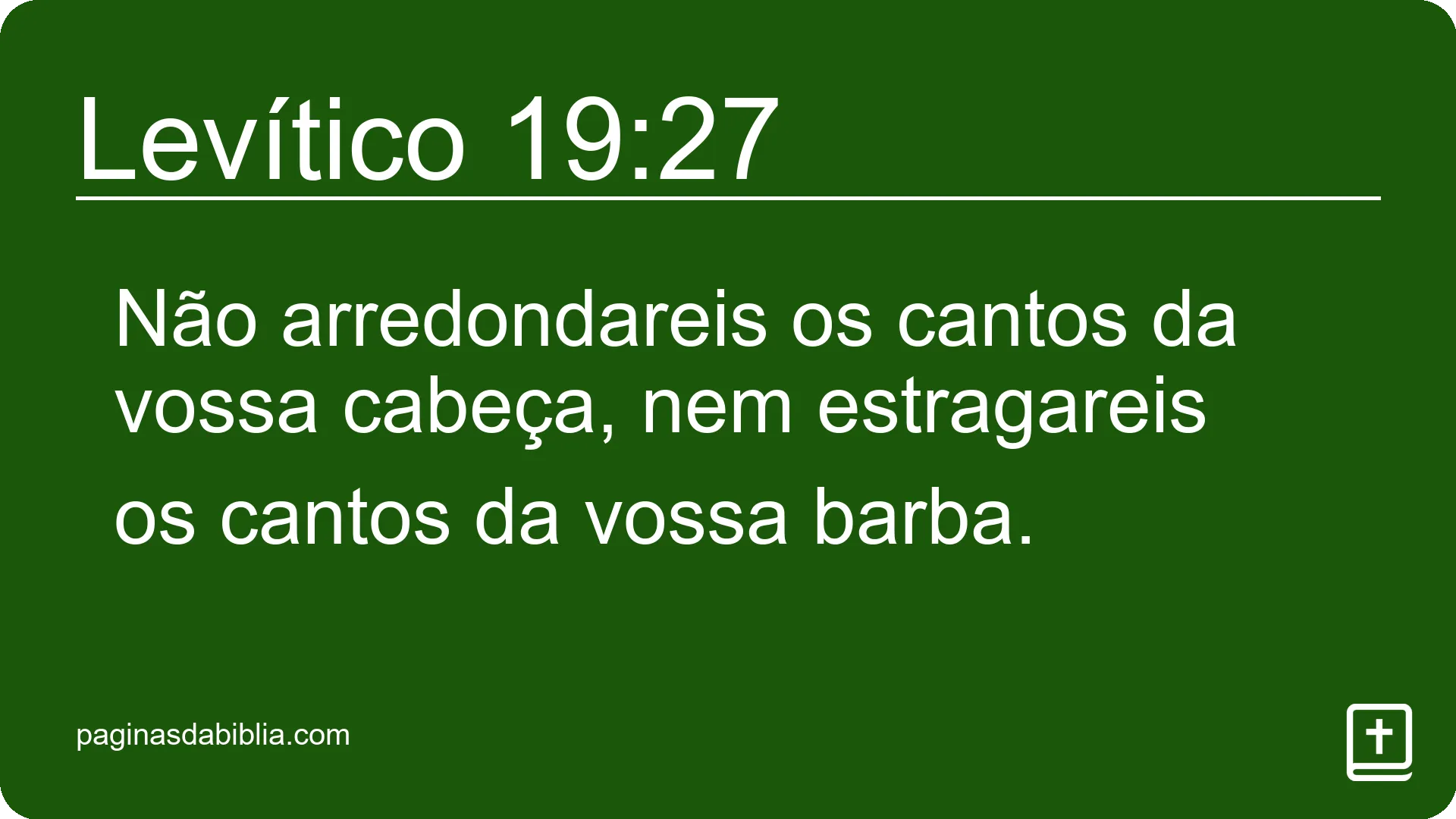 Levítico 19:27