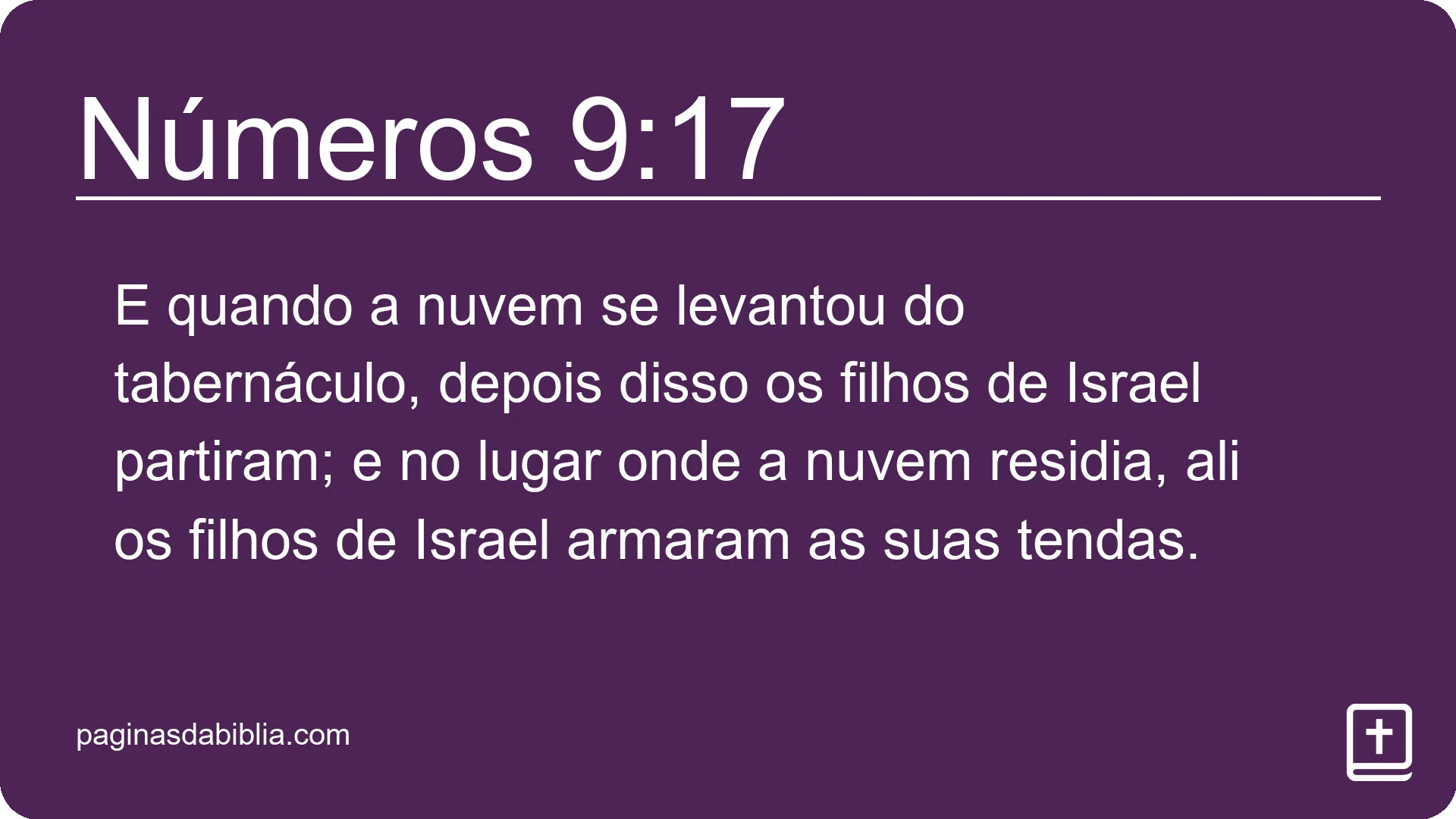 Números 9:17