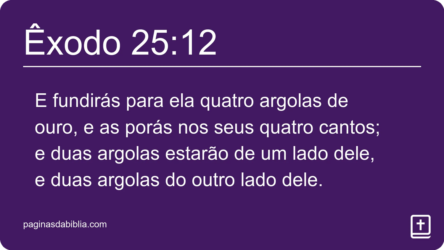 Êxodo 25:12