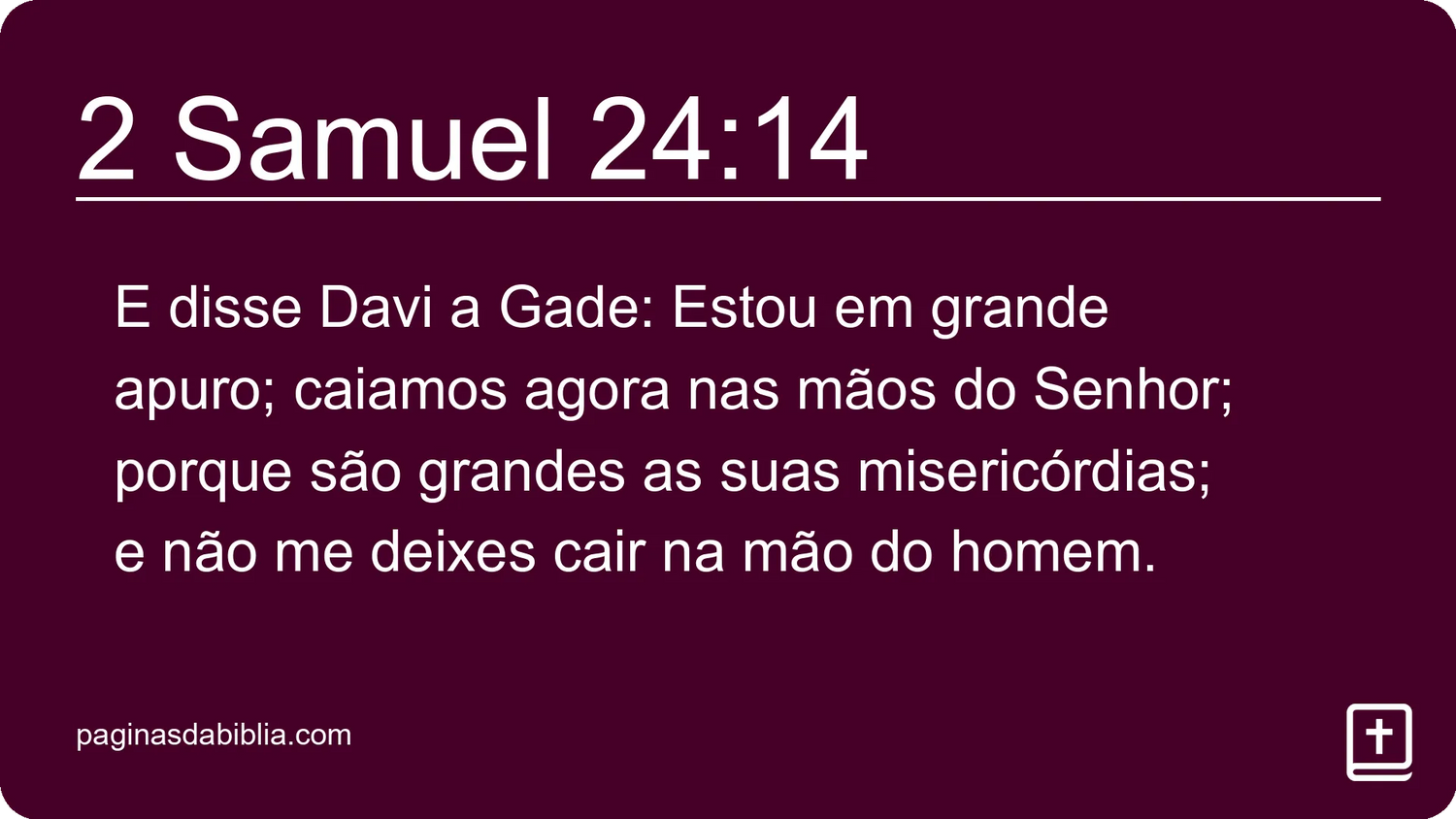 2 Samuel 24:14