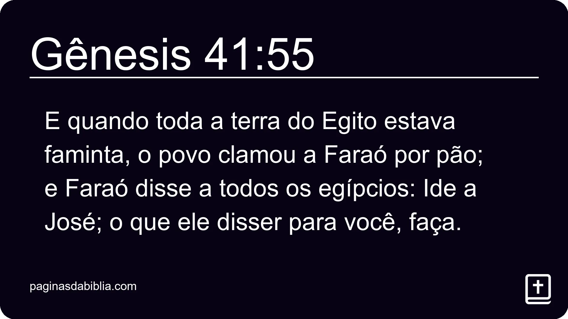 Gênesis 41:55