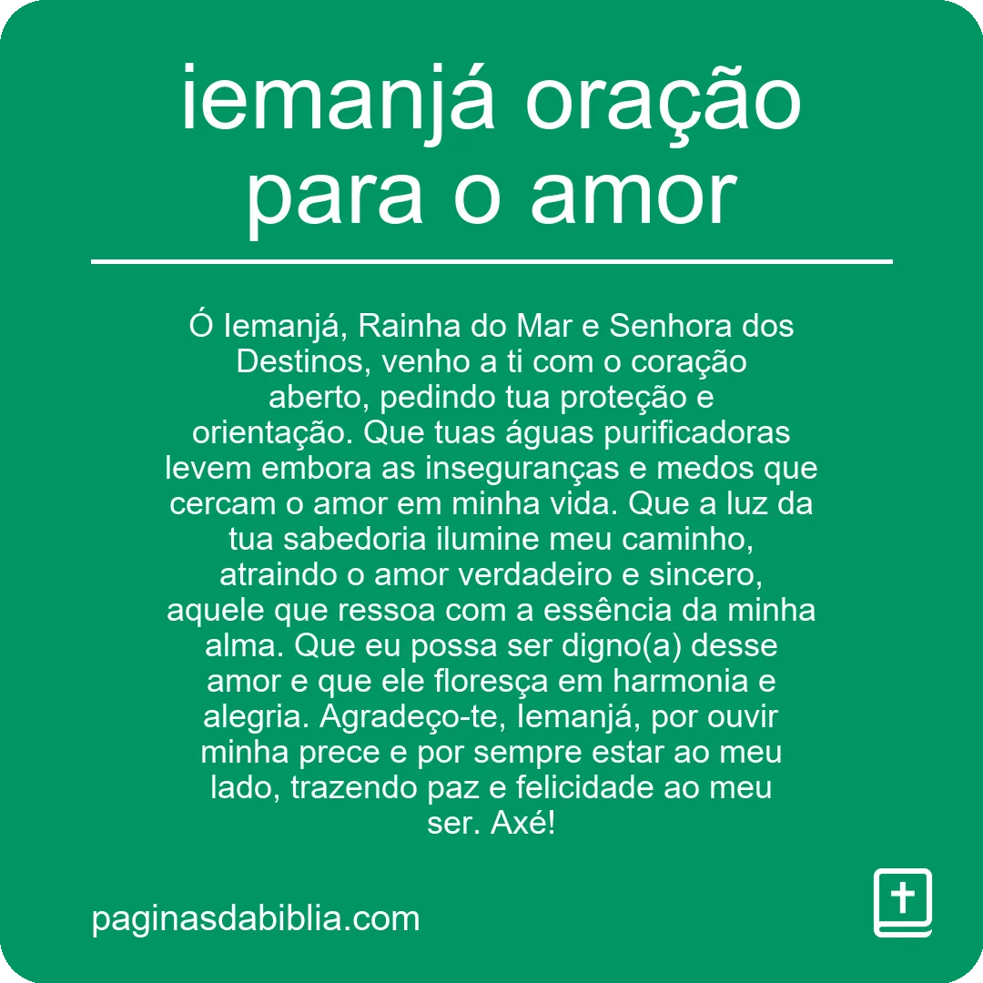 iemanjá oração para o amor