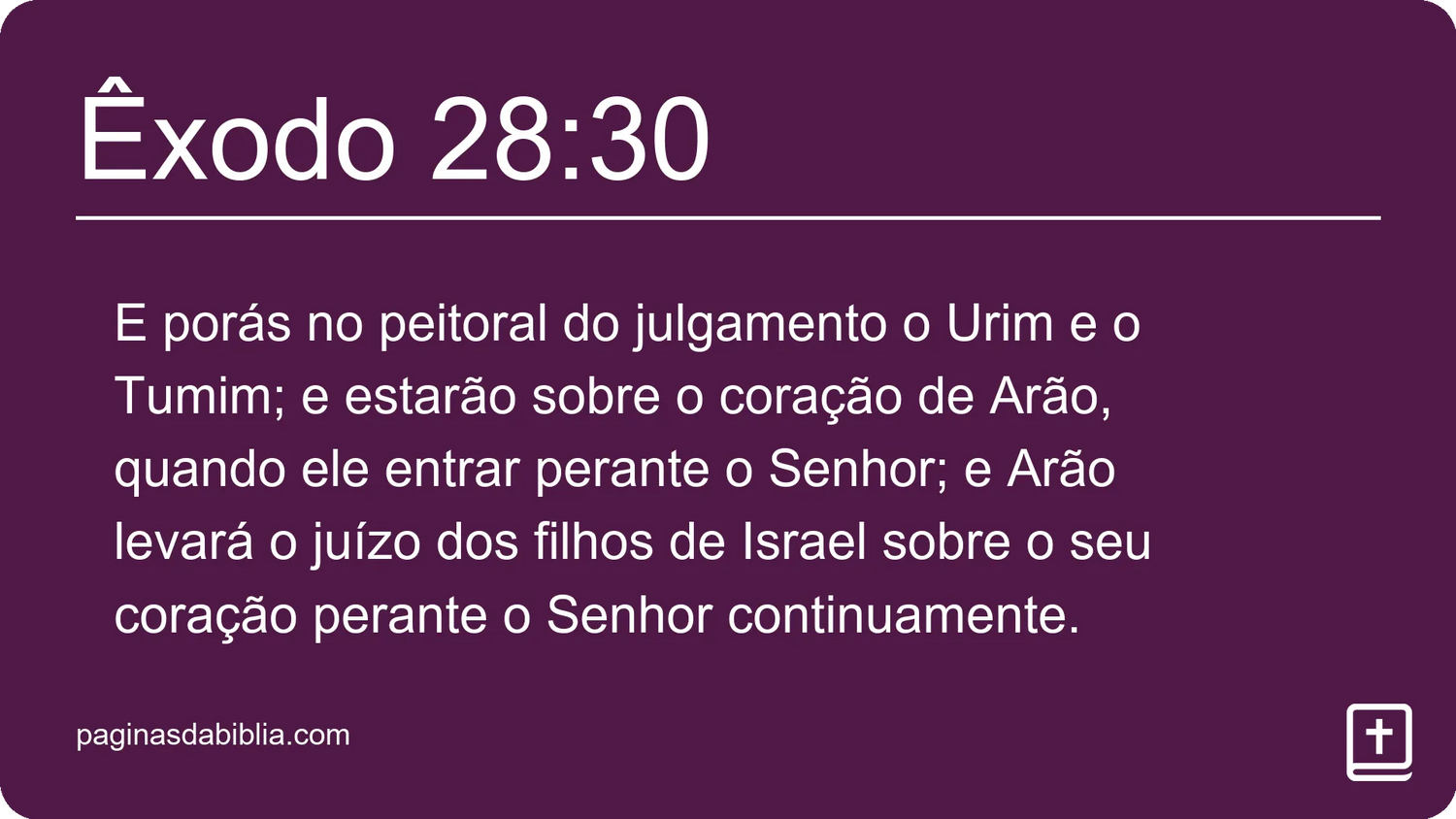 Êxodo 28:30