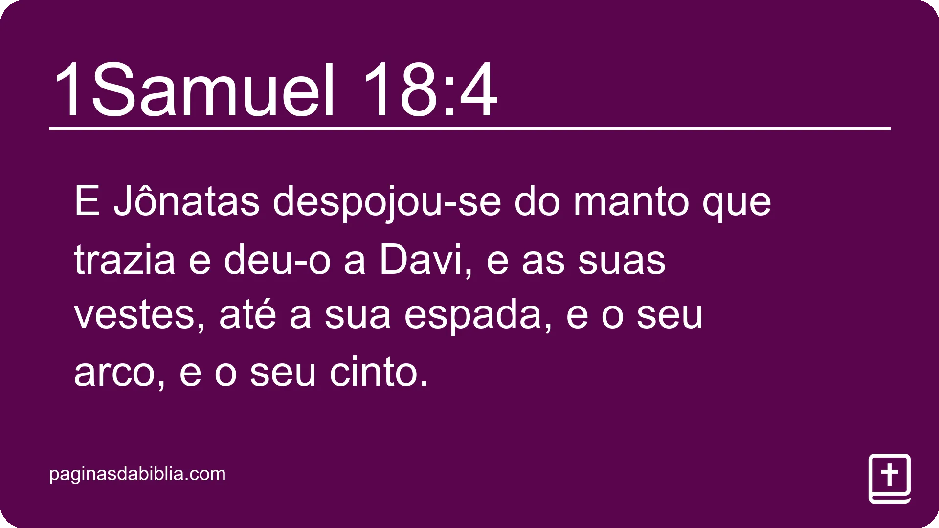 1Samuel 18:4