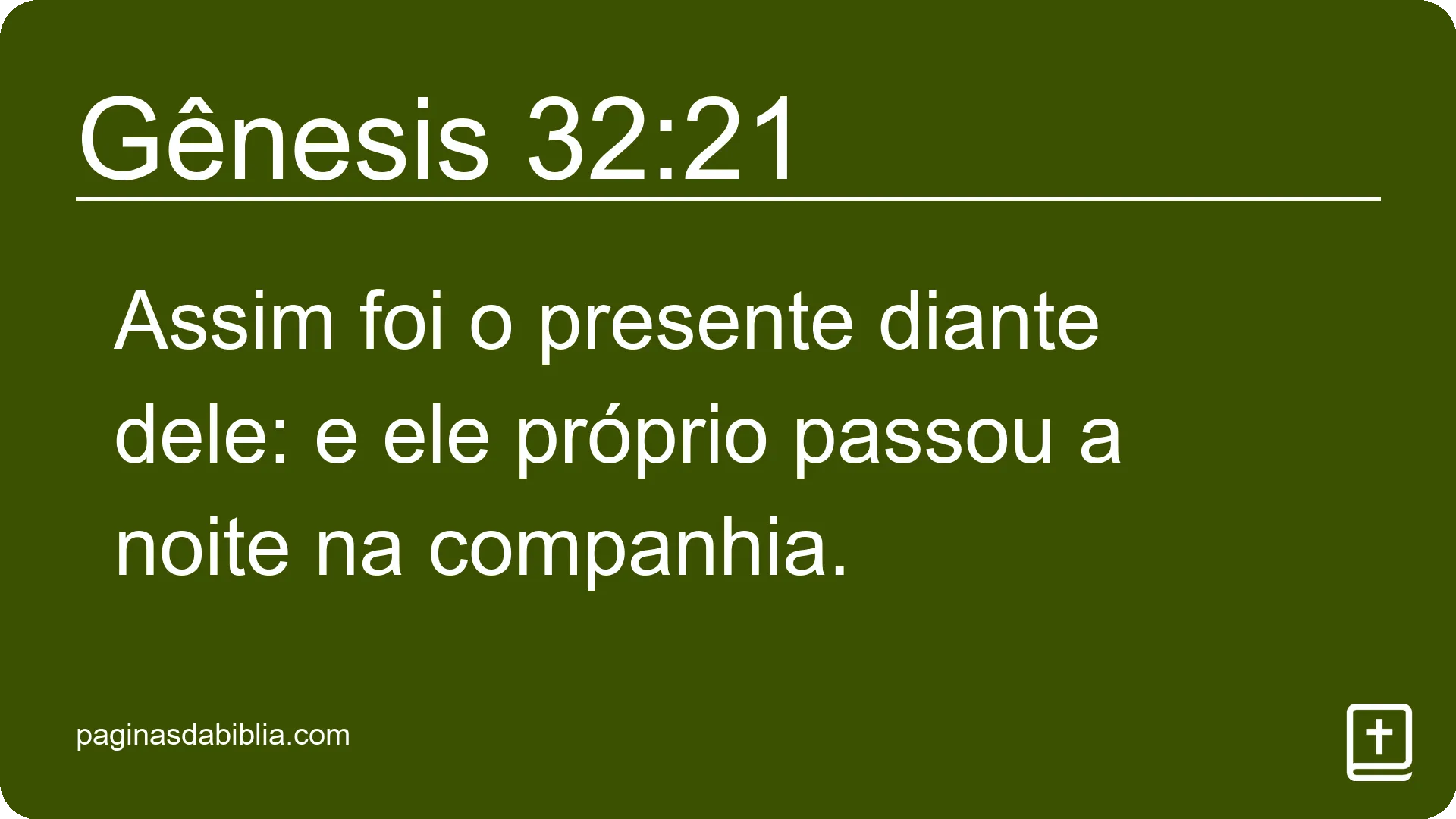 Gênesis 32:21