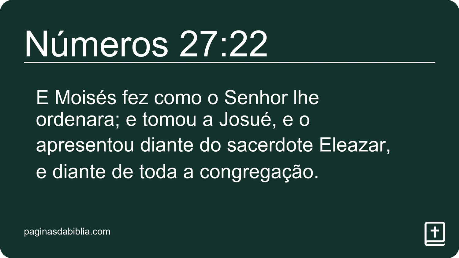 Números 27:22