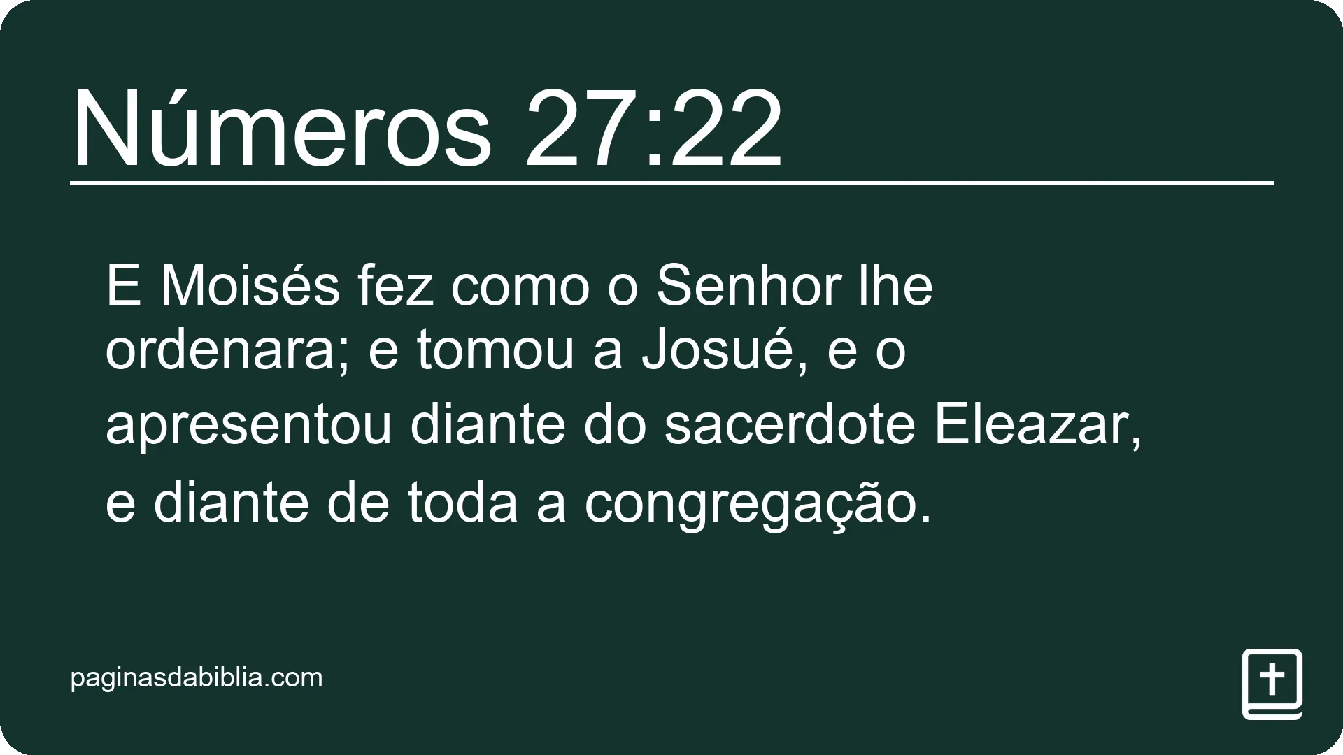 Números 27:22