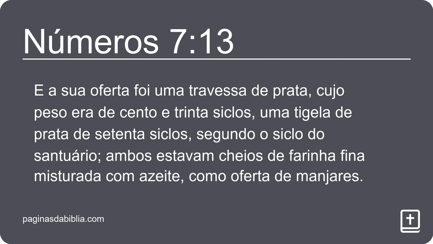 Números 7:13