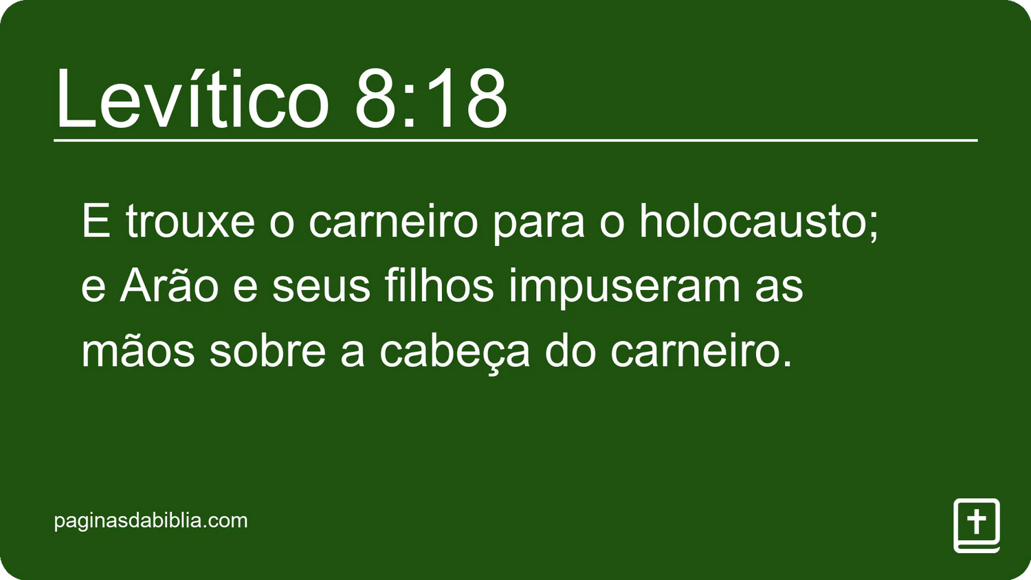 Levítico 8:18