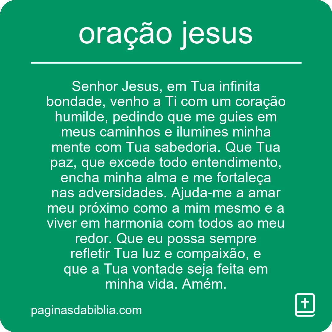 oração jesus