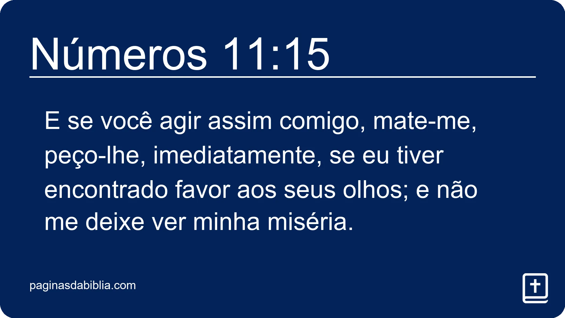 Números 11:15