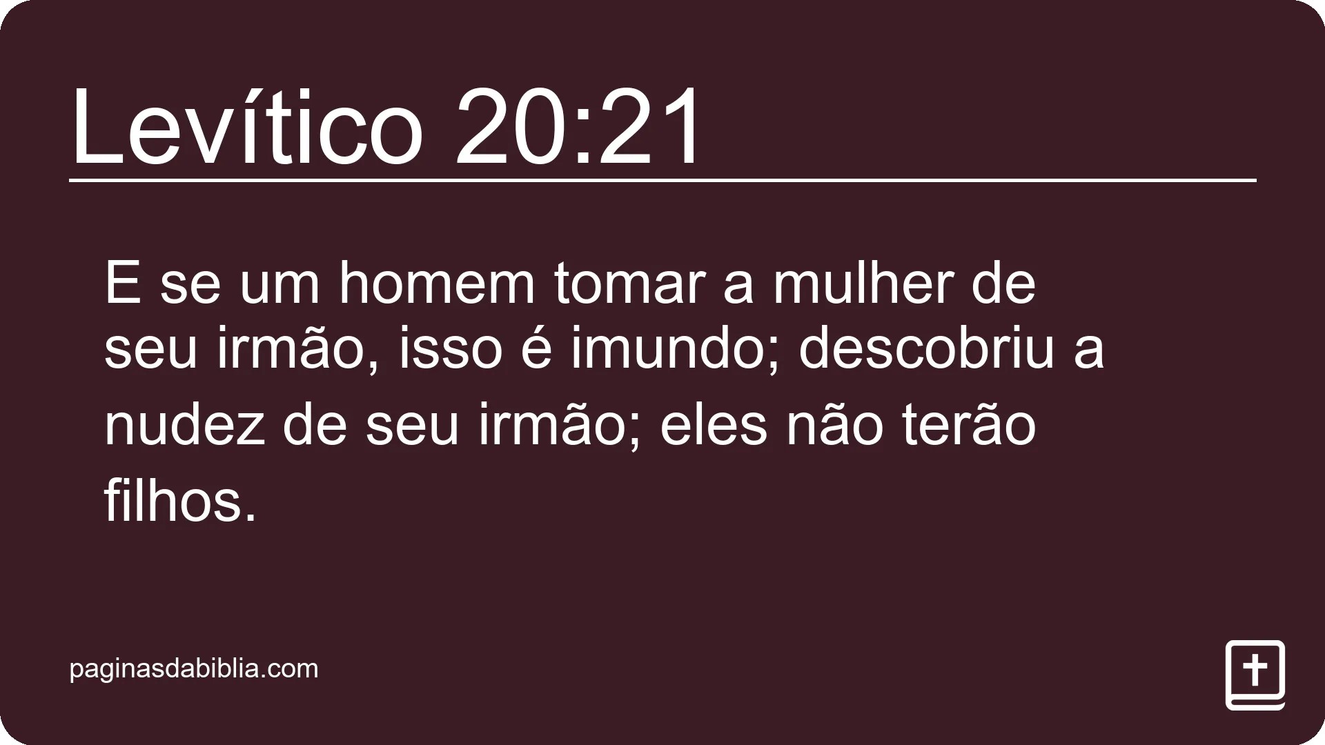 Levítico 20:21