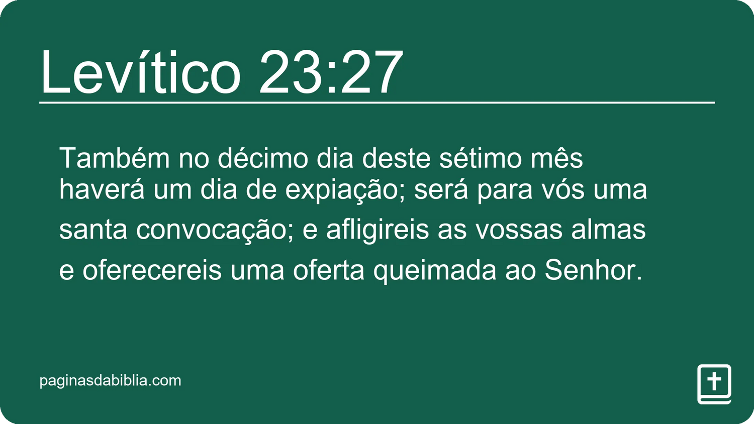 Levítico 23:27