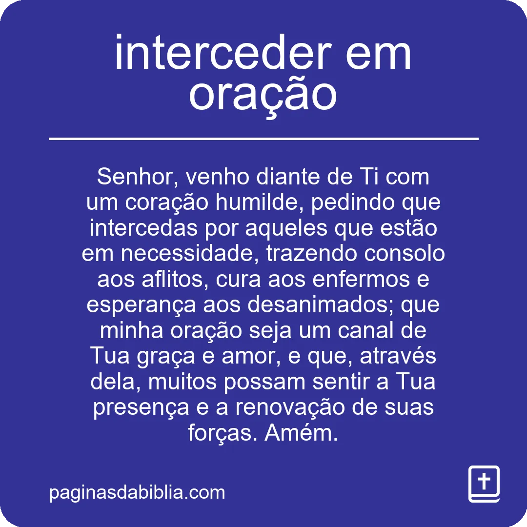 interceder em oração