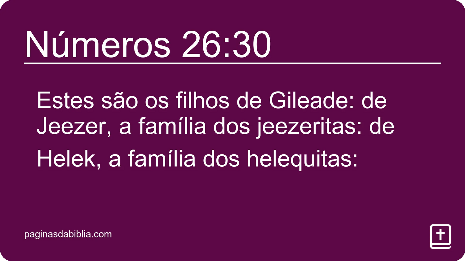 Números 26:30