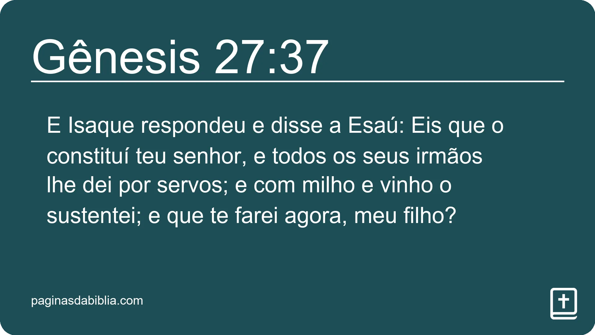 Gênesis 27:37