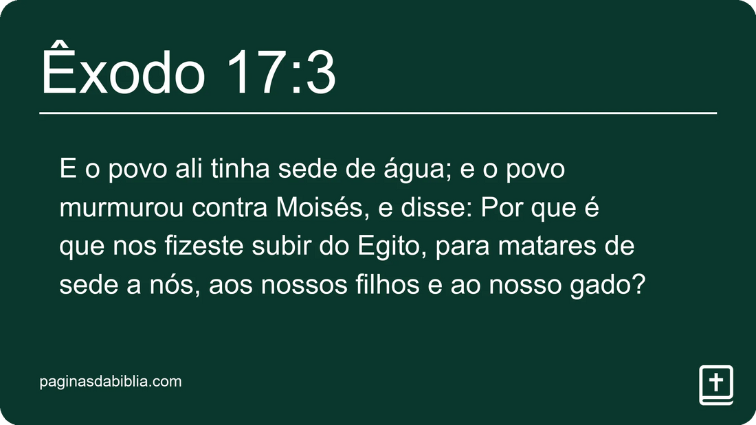 Êxodo 17:3