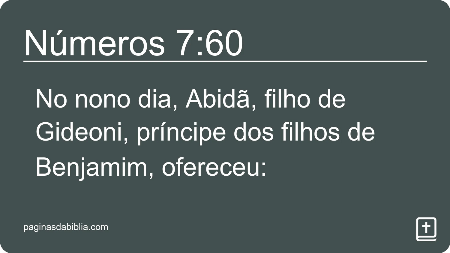 Números 7:60