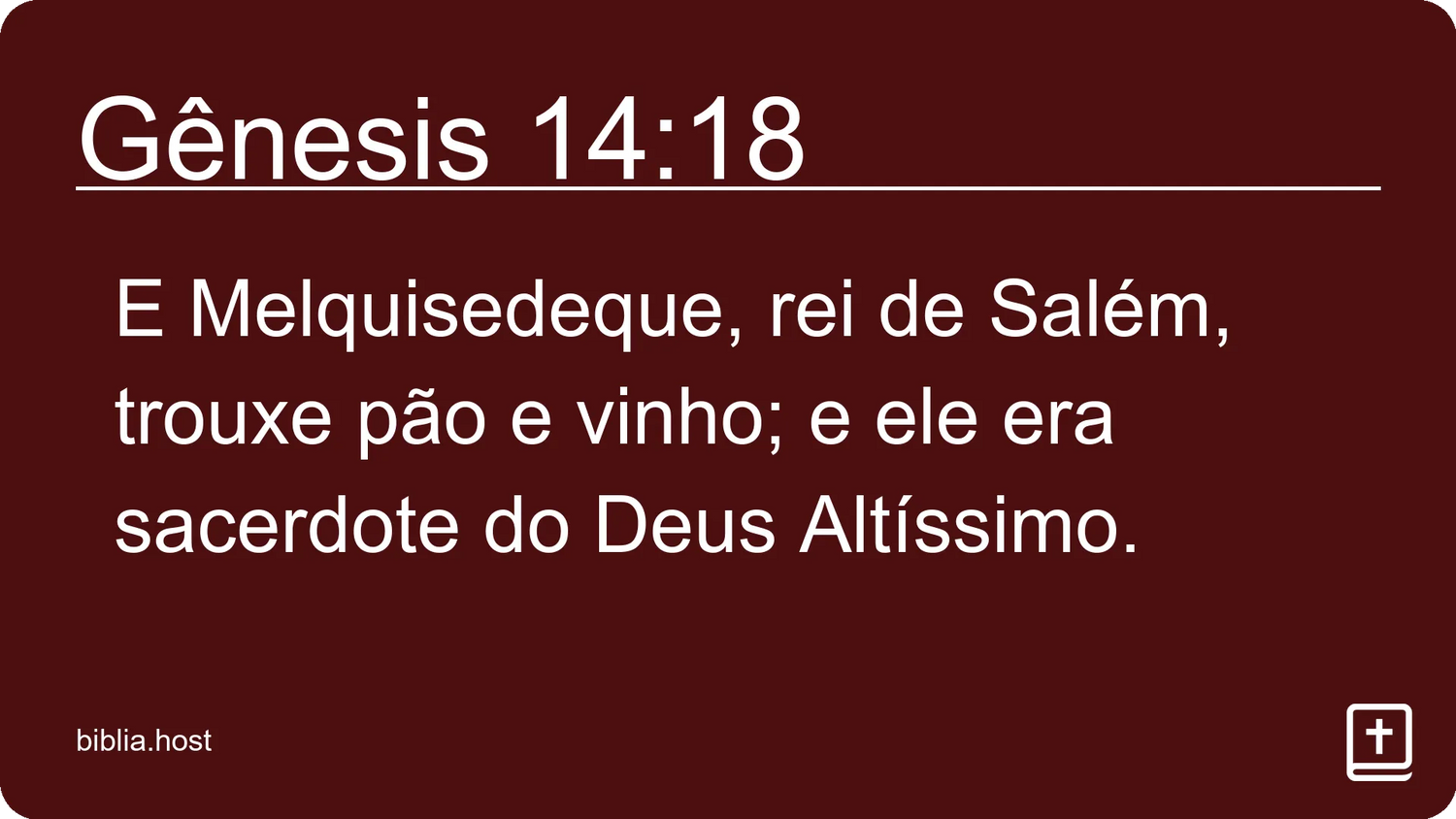 Gênesis 14:18