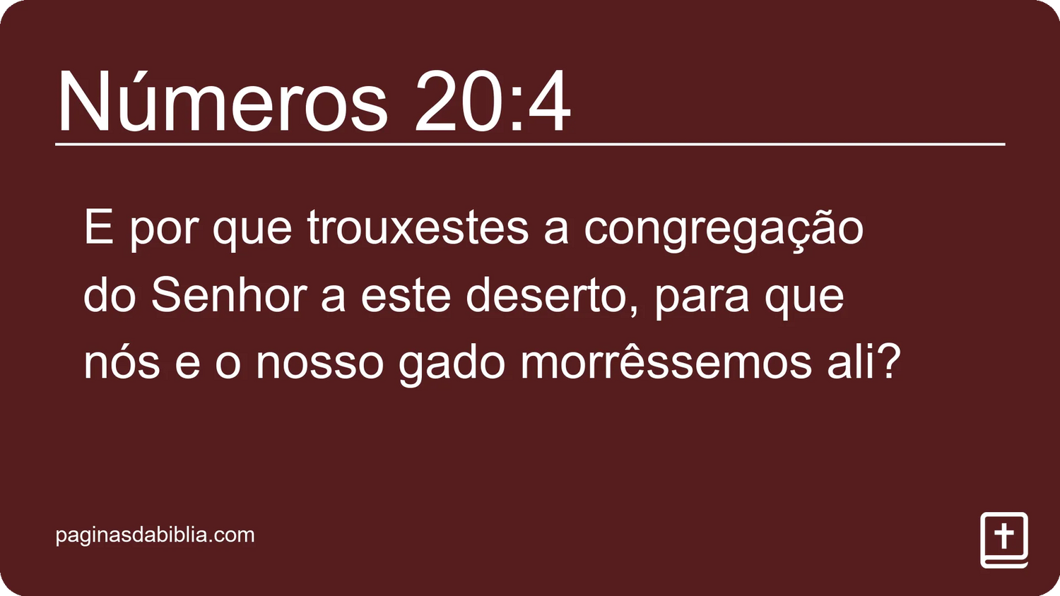 Números 20:4