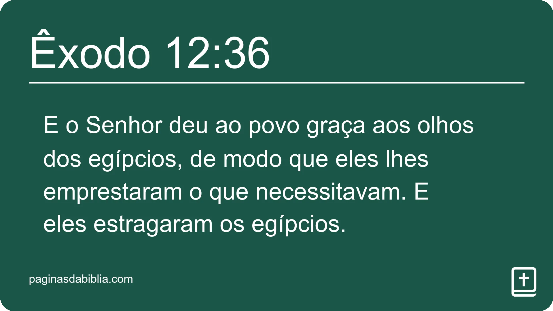 Êxodo 12:36