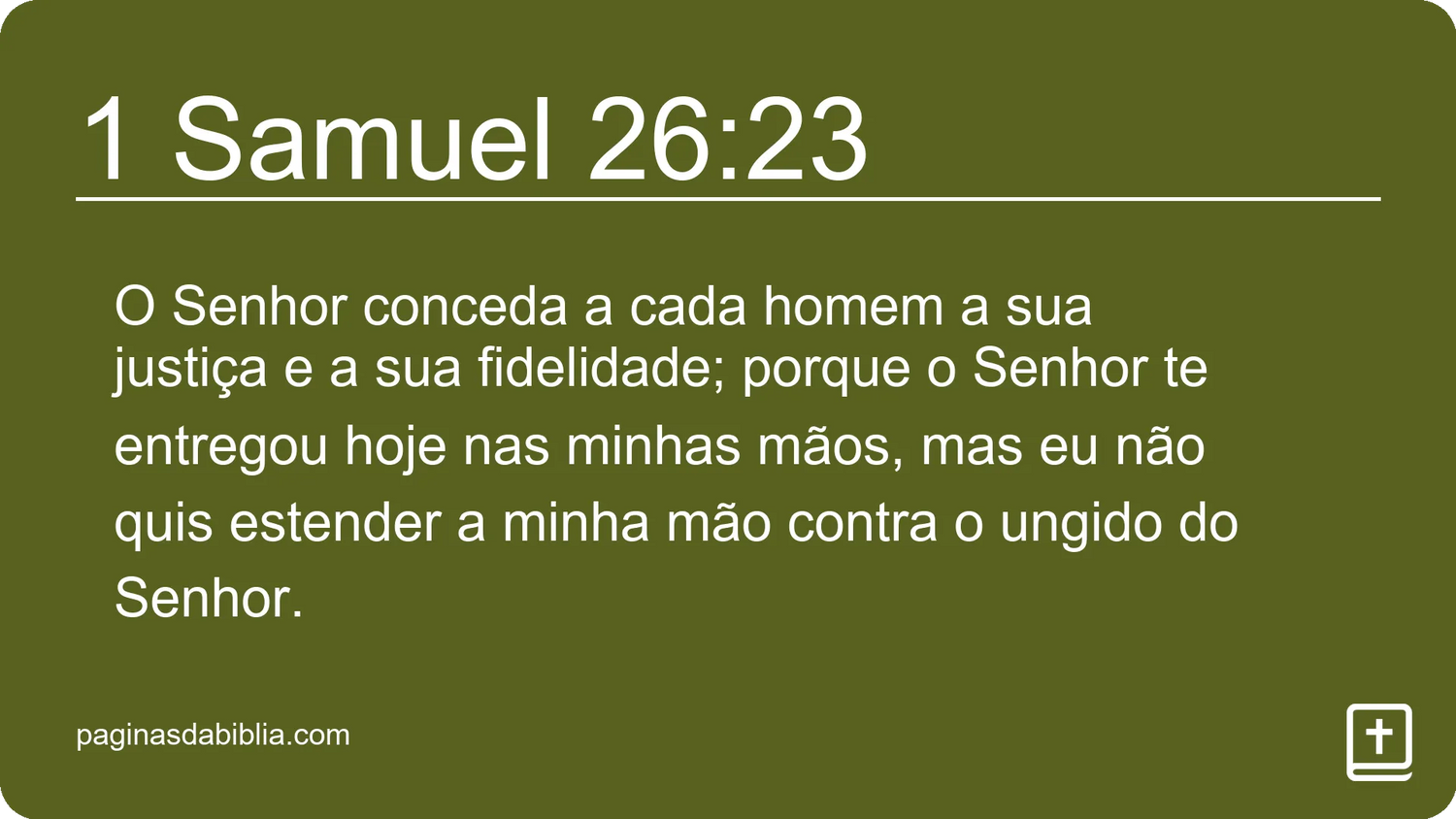 1 Samuel 26:23