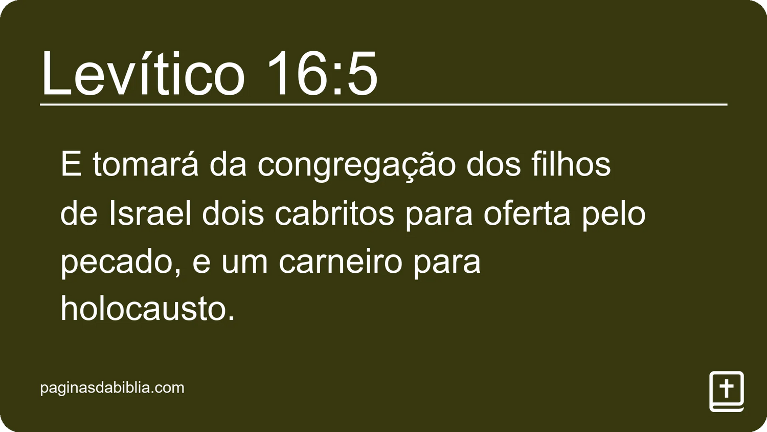 Levítico 16:5