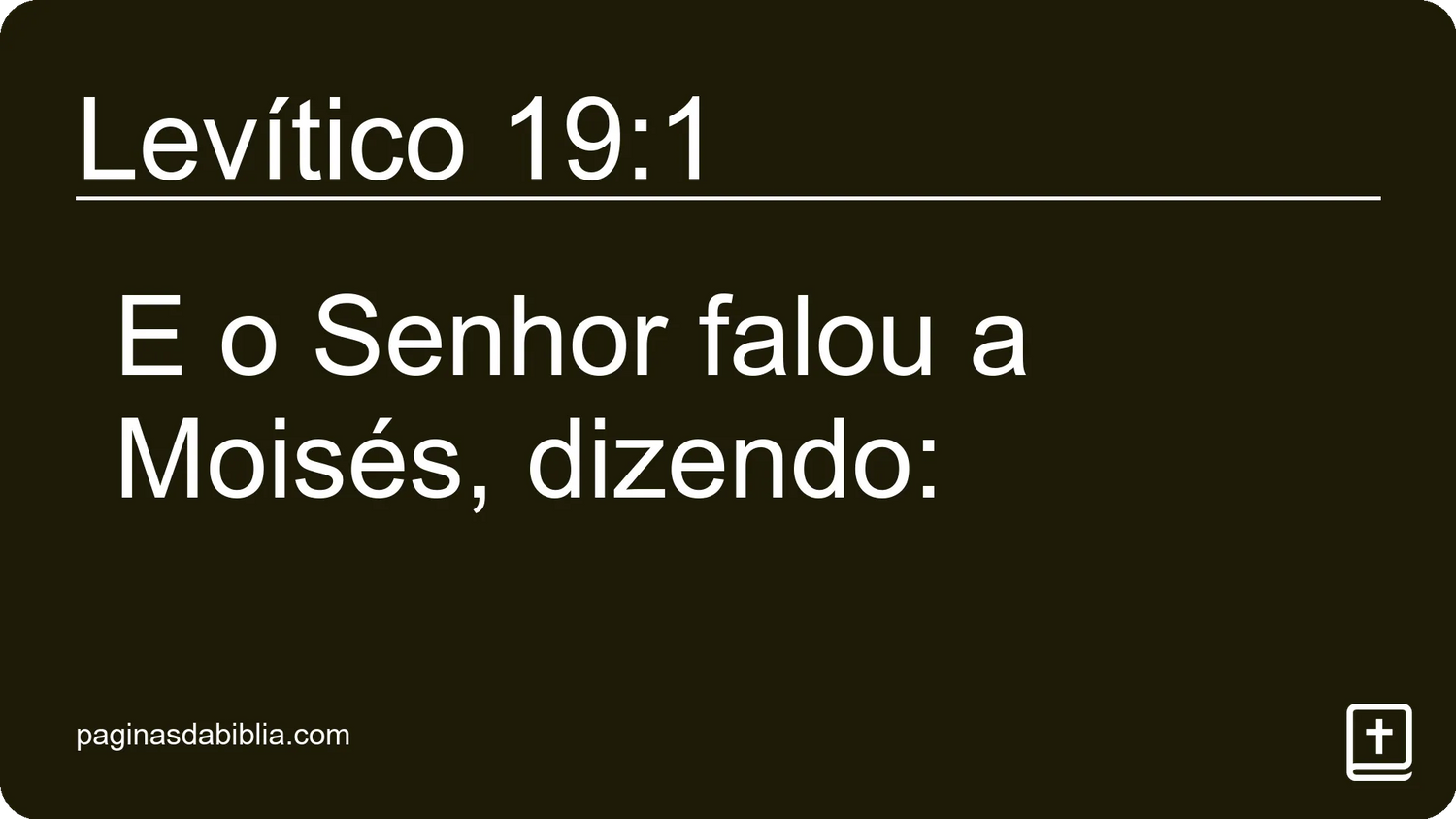 Levítico 19:1