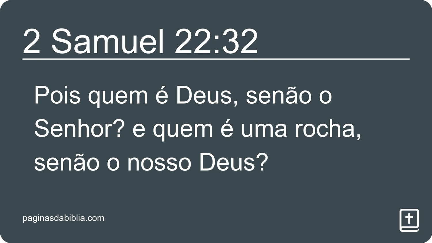 2 Samuel 22:32