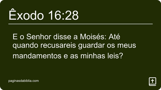 Êxodo 16:28