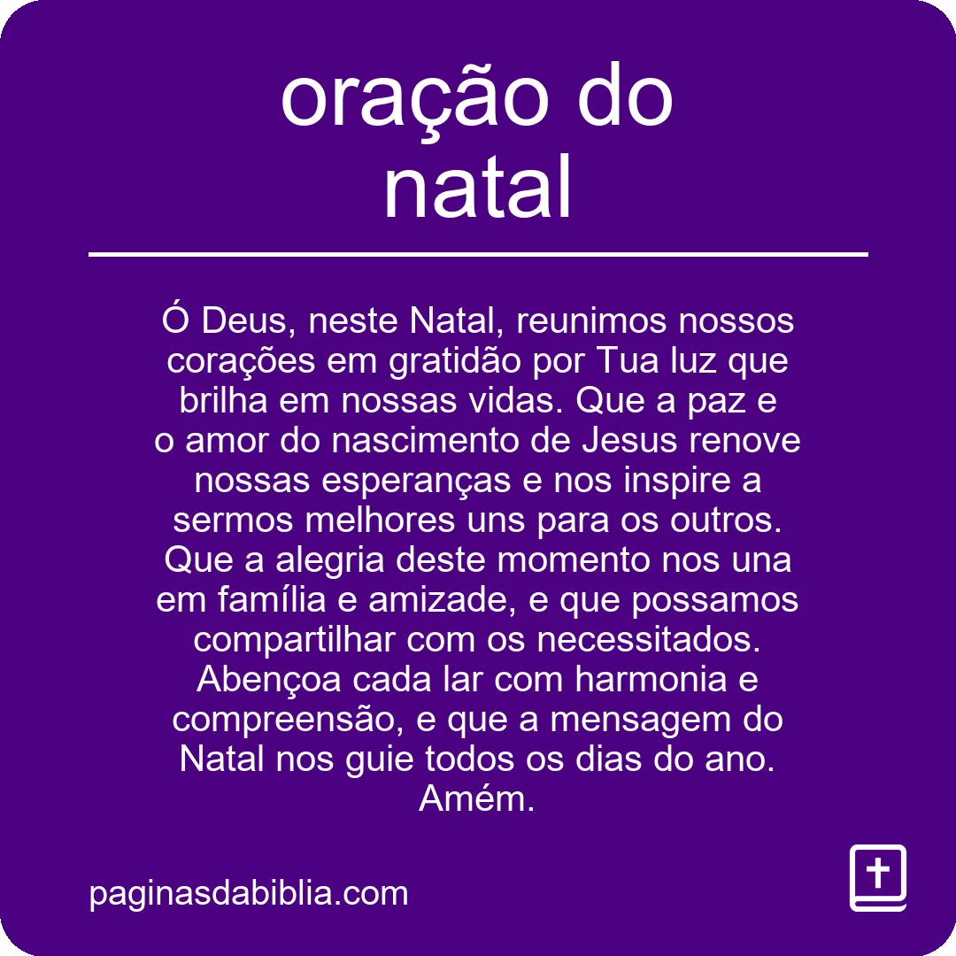 oração do natal