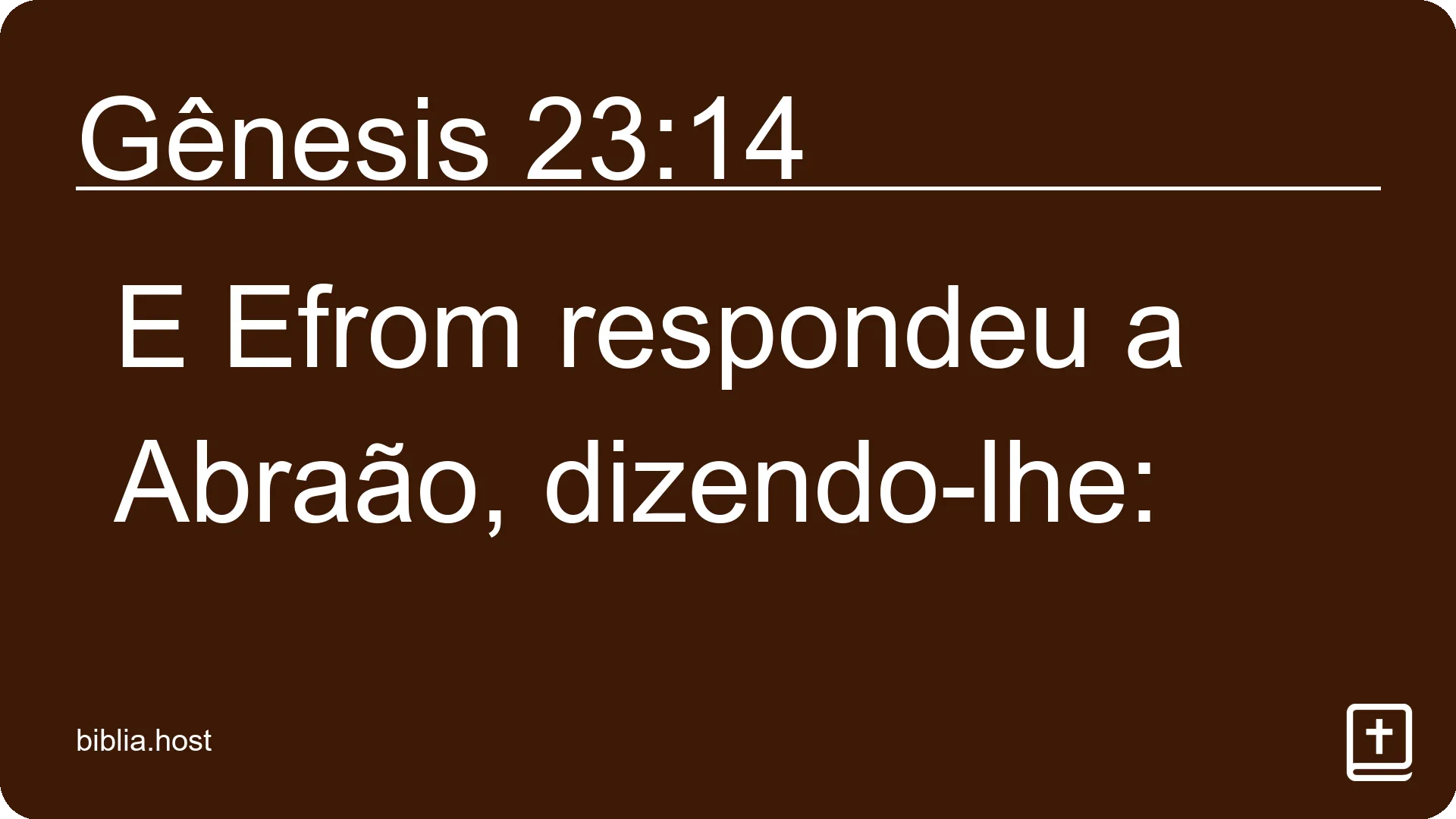 Gênesis 23:14