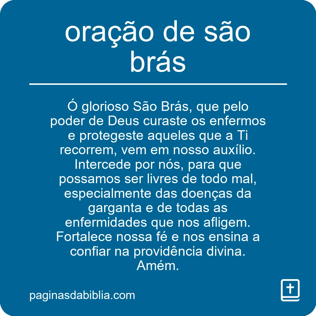 oração de são brás