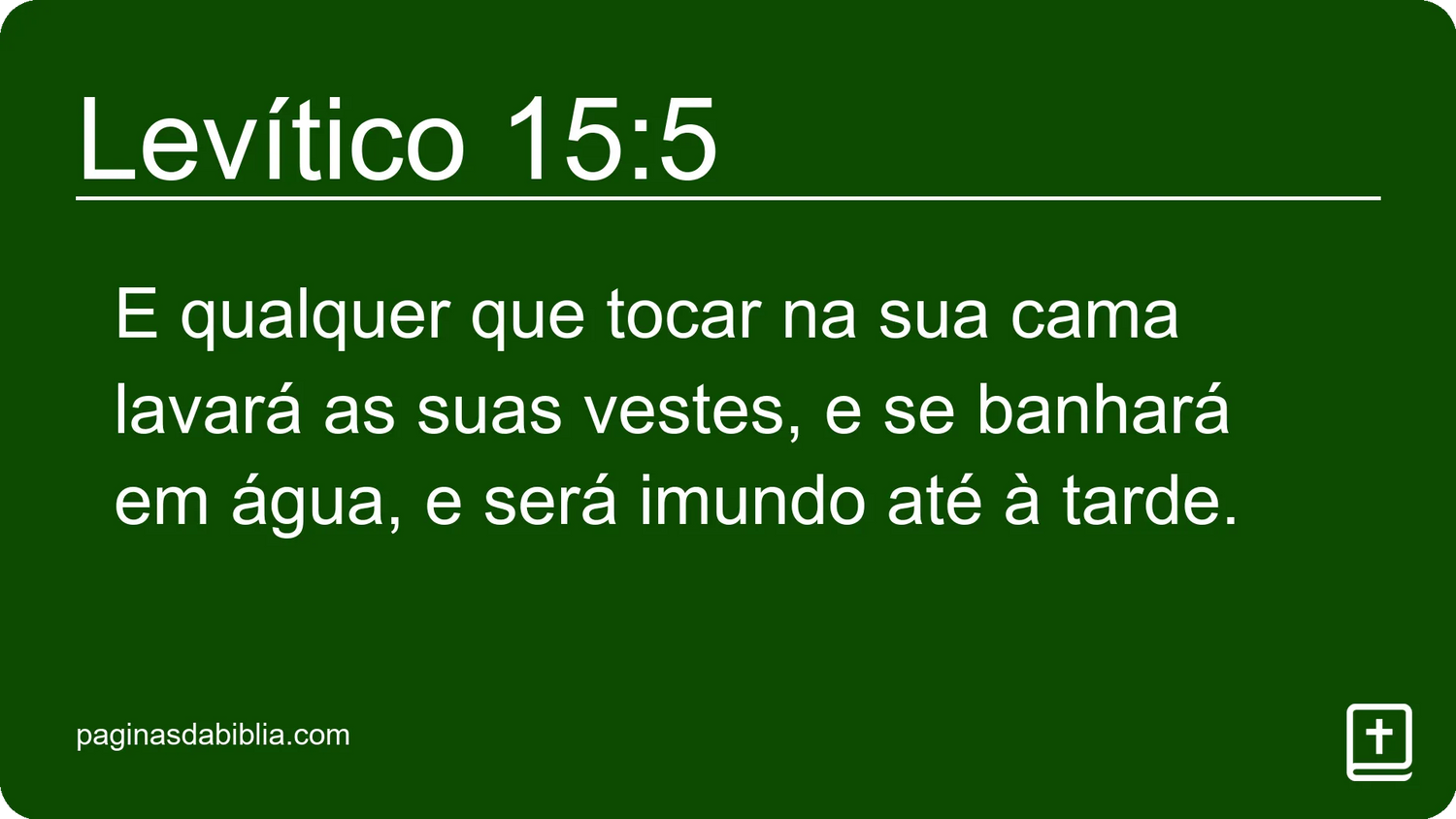 Levítico 15:5