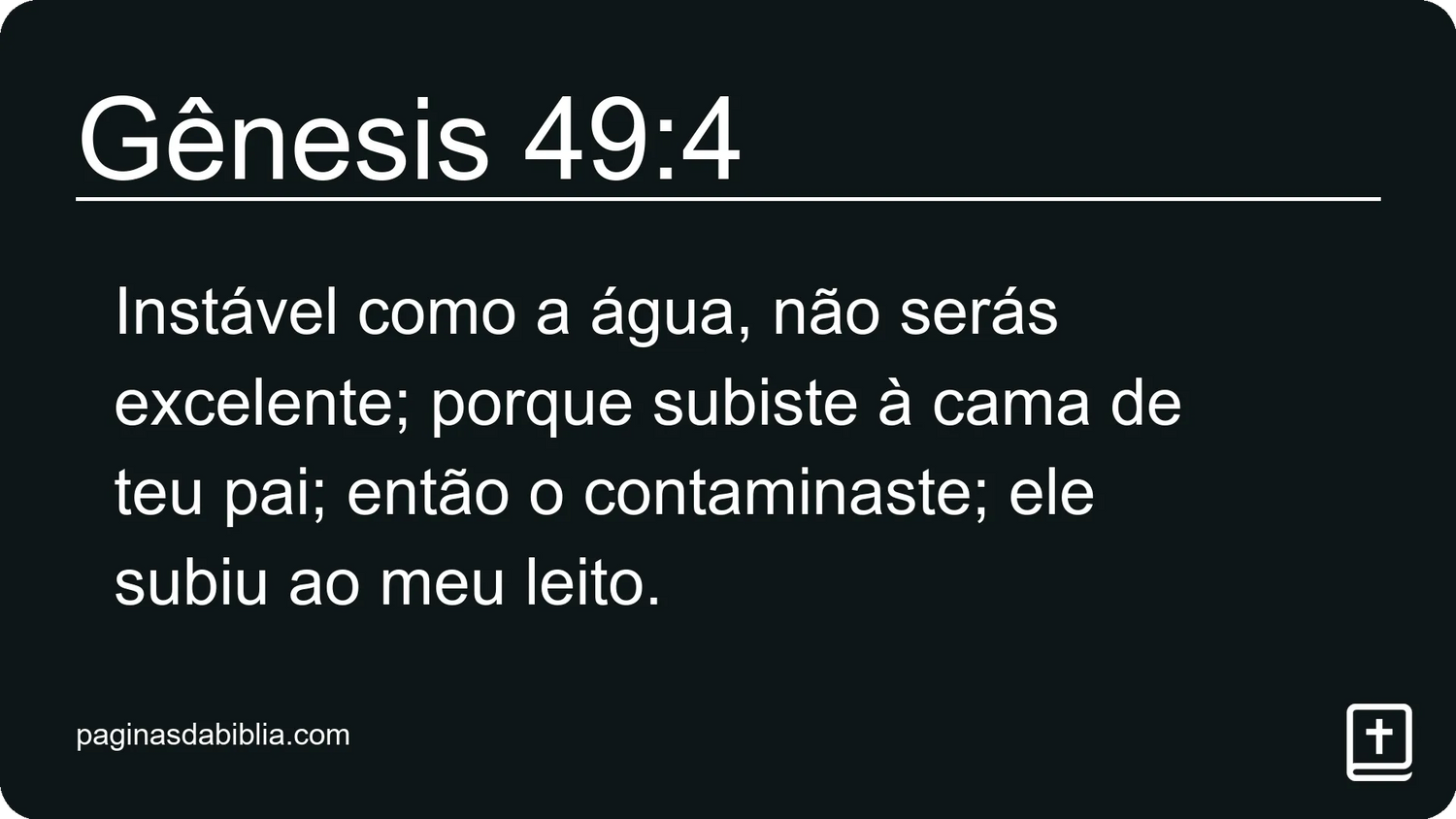 Gênesis 49:4