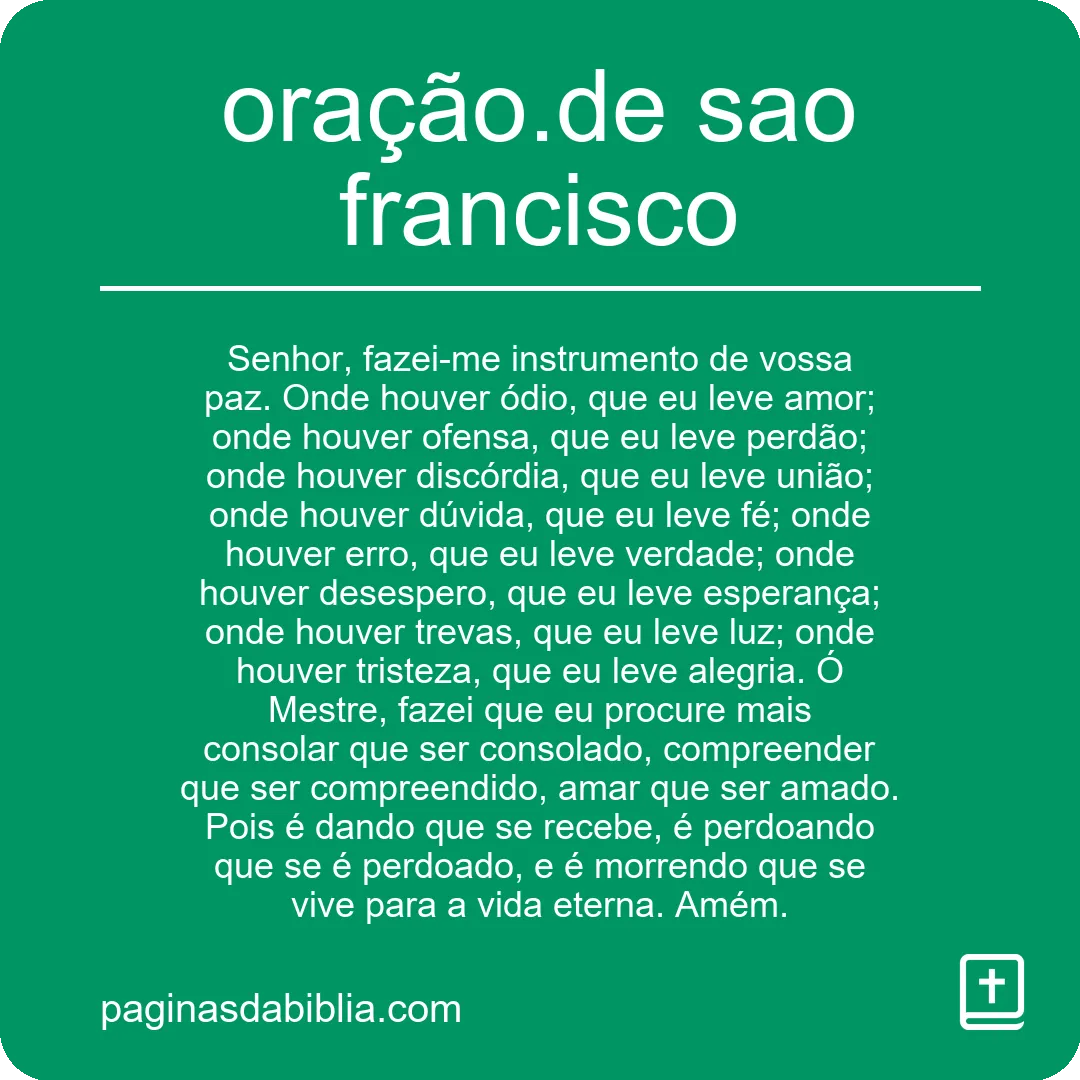 oração.de sao francisco