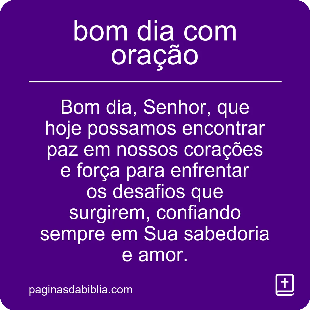 bom dia com oração