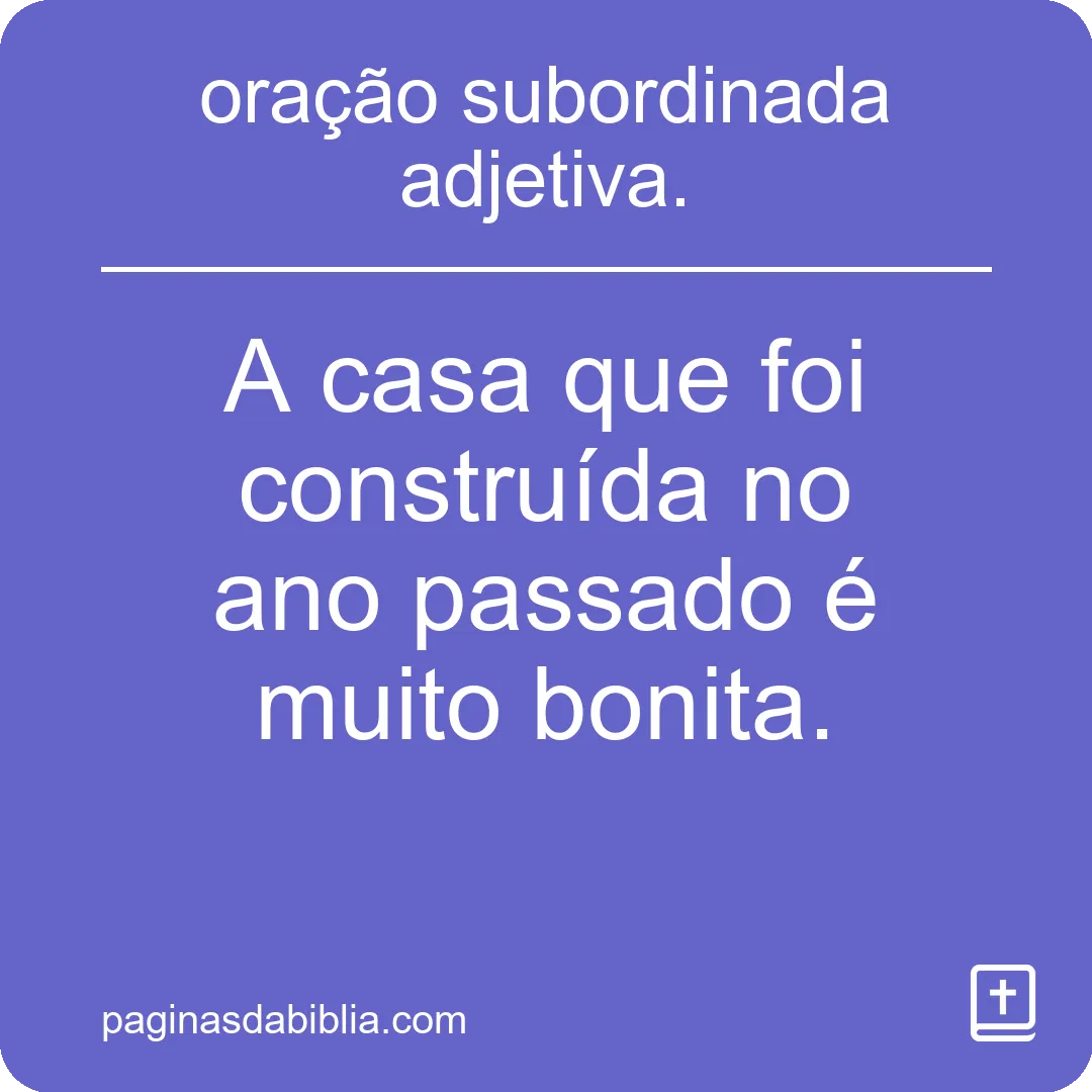 oração subordinada adjetiva.