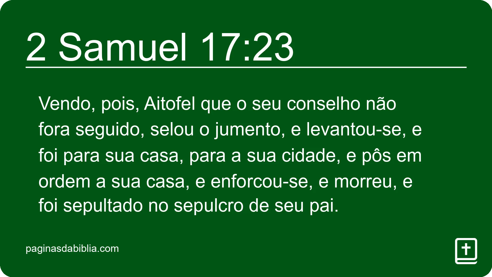 2 Samuel 17:23