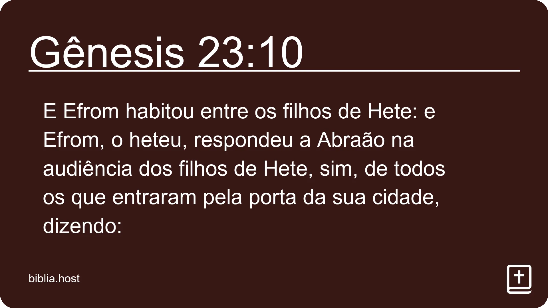 Gênesis 23:10