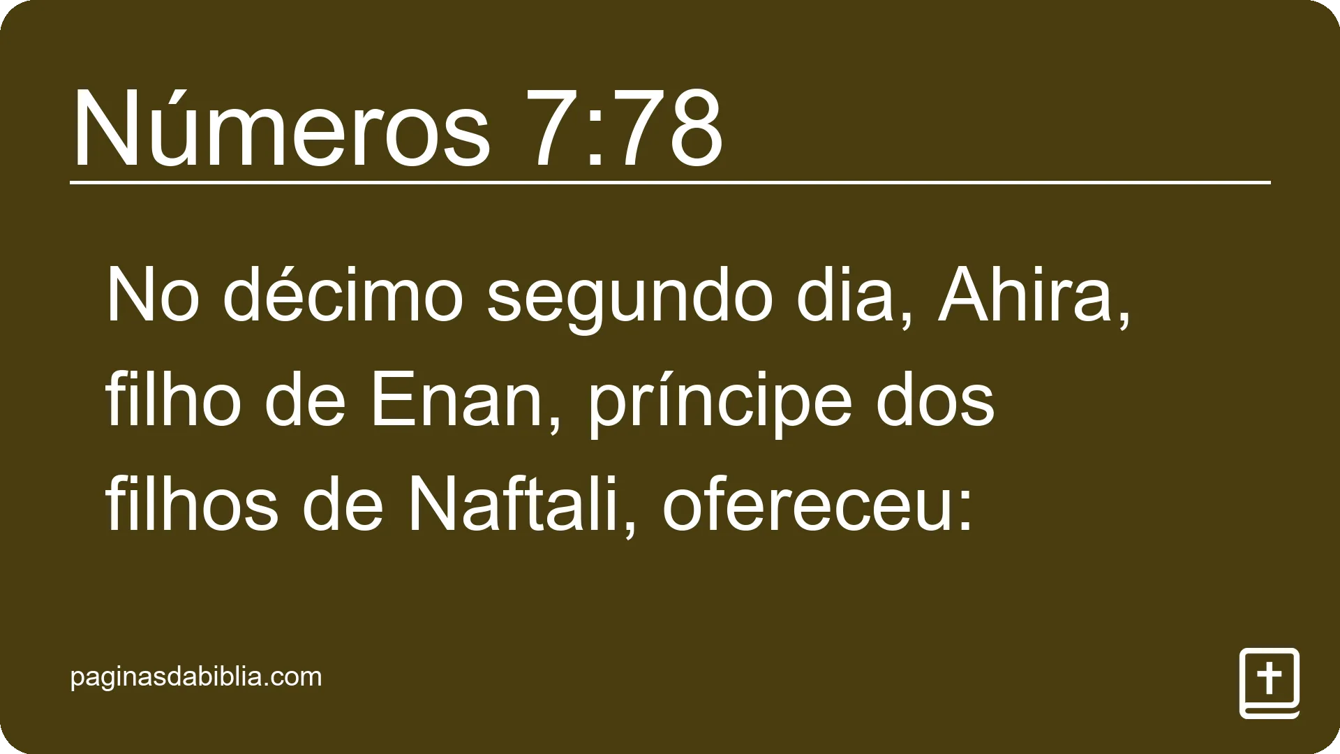 Números 7:78