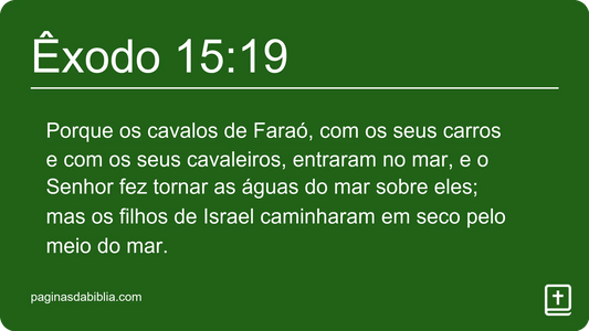 Êxodo 15:19