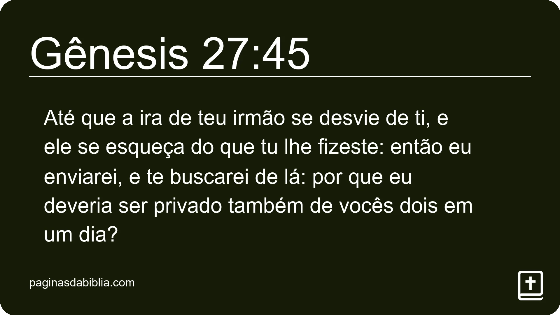 Gênesis 27:45