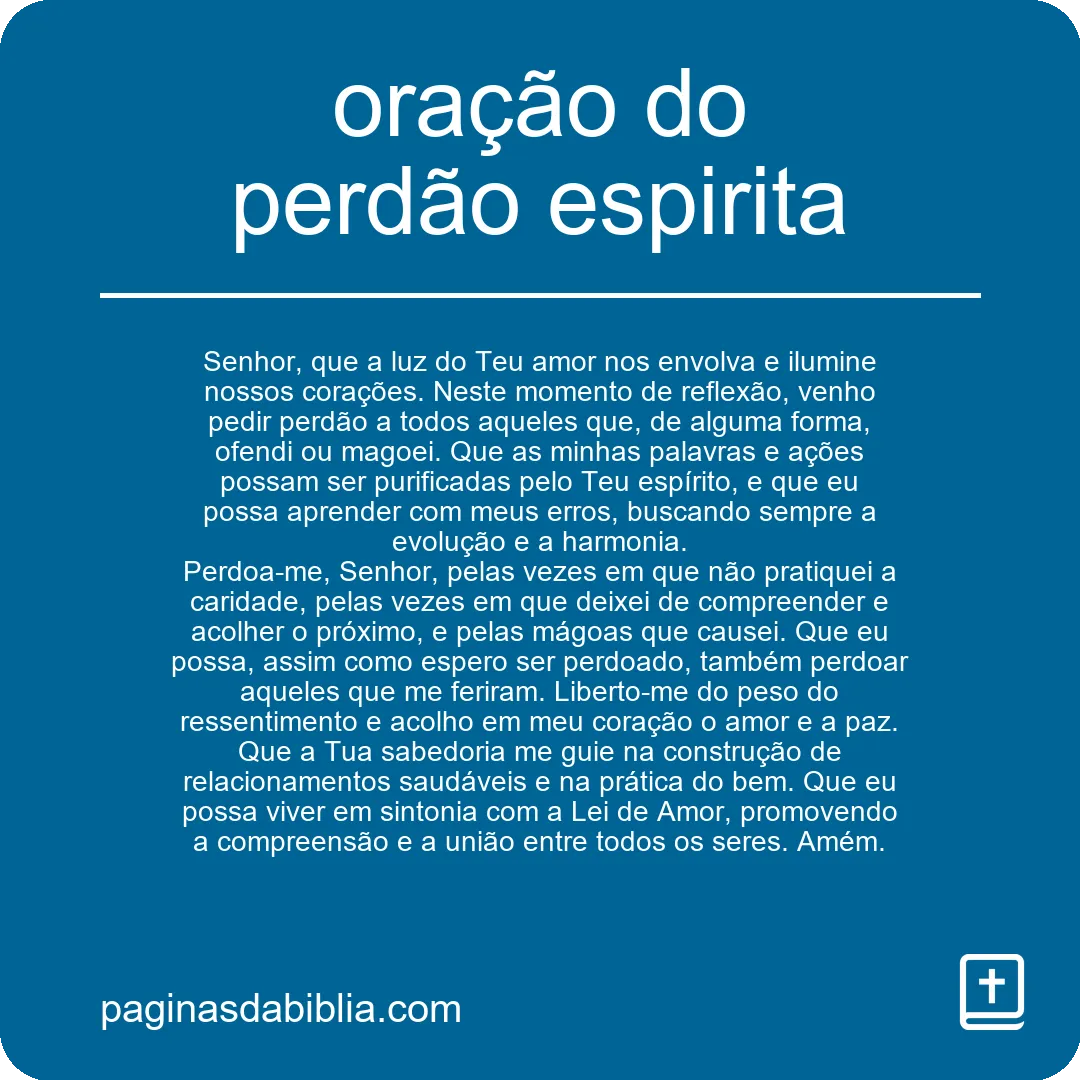 oração do perdão espirita