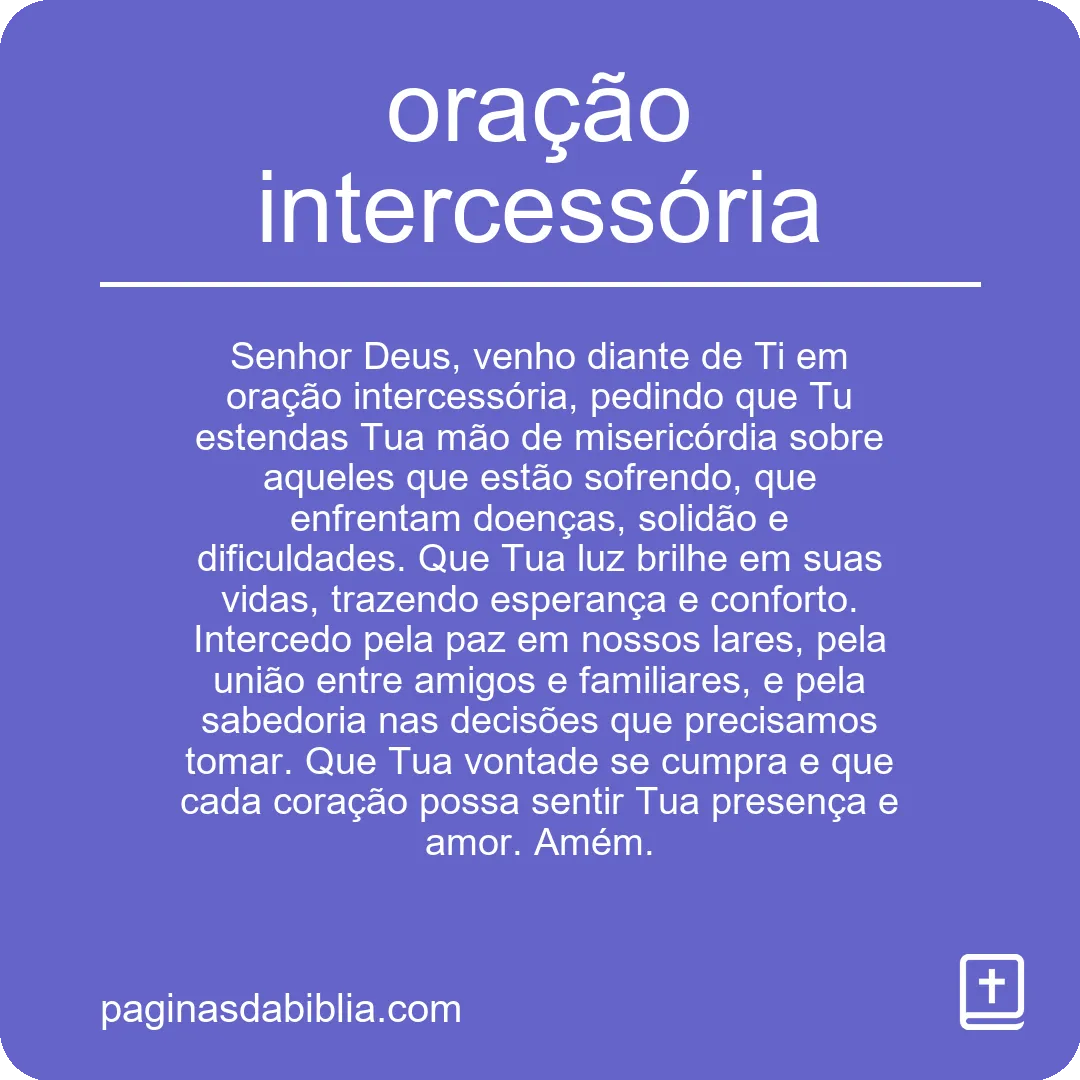 oração intercessória